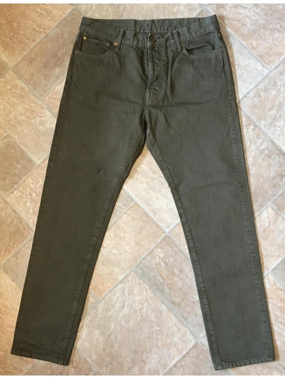 Mother X Snacks Jeans Women's 34 High-Waist Double-Stack Ankle Army Green